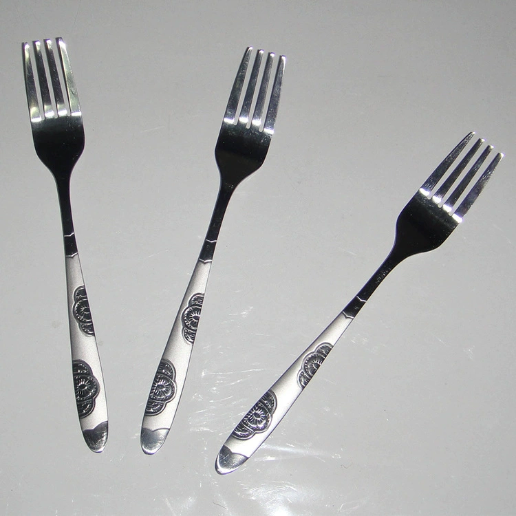 Fruit Fork (Hu Cha No.1) Stainless Steel, 18.6 cm, Decorative Handle