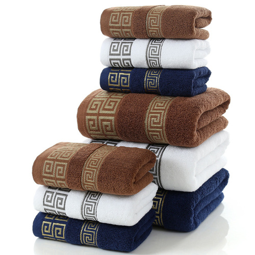 Bath towel cotton gift three-piece set thickened water-absorbent adult male and female couple tube top bath towel return gift wedding large towel