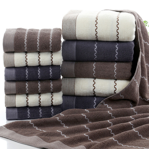 Bath towel cotton gift three-piece set thickened water-absorbent adult male and female couple tube top bath towel return gift wedding large towel