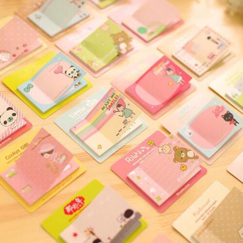 Factory direct sales cute mini sticky notes cartoon creative note pad Korean N times sticker student prize promotion