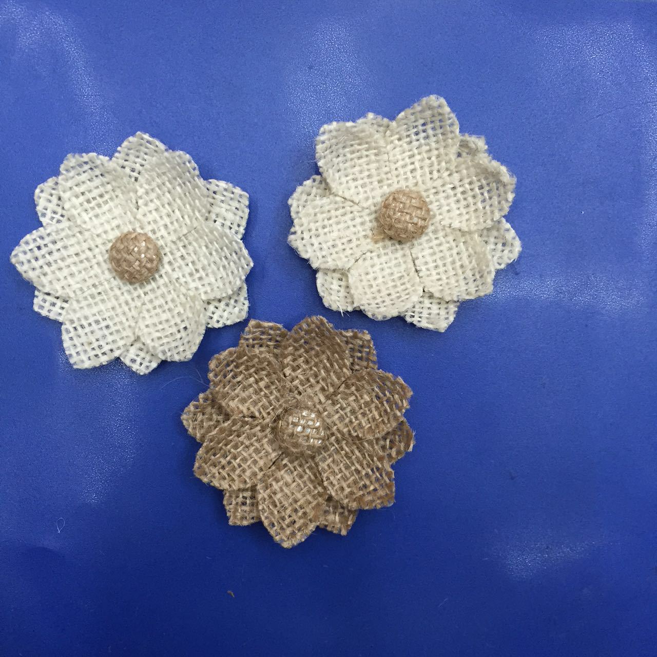 麻布花朵 欧式复古装饰 服装辅料配饰 麻布花 鞋花 婚庆装饰