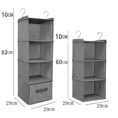 Double Hook Hanger Closet Storage Hanging Bag with Drawer Multi-layer Hanging Closet Organizing Storage Bag 