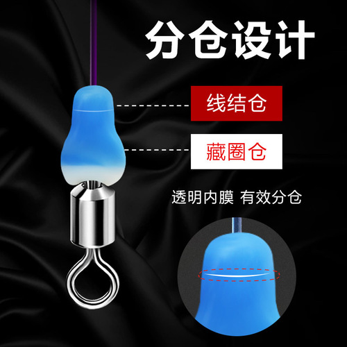 Large Object Anti-Tangle Silicone Leader for Grass Carp and Crucian Carp Giant Line Set Accessories Black Hole Sub-Lines Anti-Tangle Fishing Gear Bulk