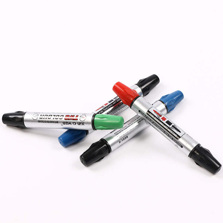 [Dos cabezas] lápiz de pizarra aceitosa de color borrable escritura suave de enseñanza de protección ambiental de oficina marcador de gran capacidad