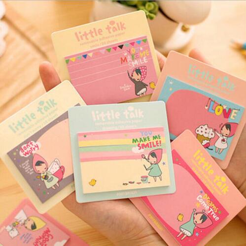 Factory direct sales cute mini sticky notes cartoon creative note pad Korean N times sticker student prize promotion