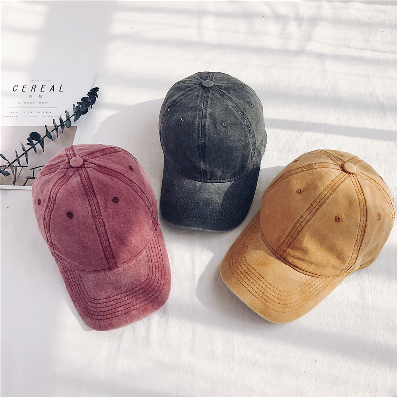 Gorras de béisbol unisex estilo coreano color sólido