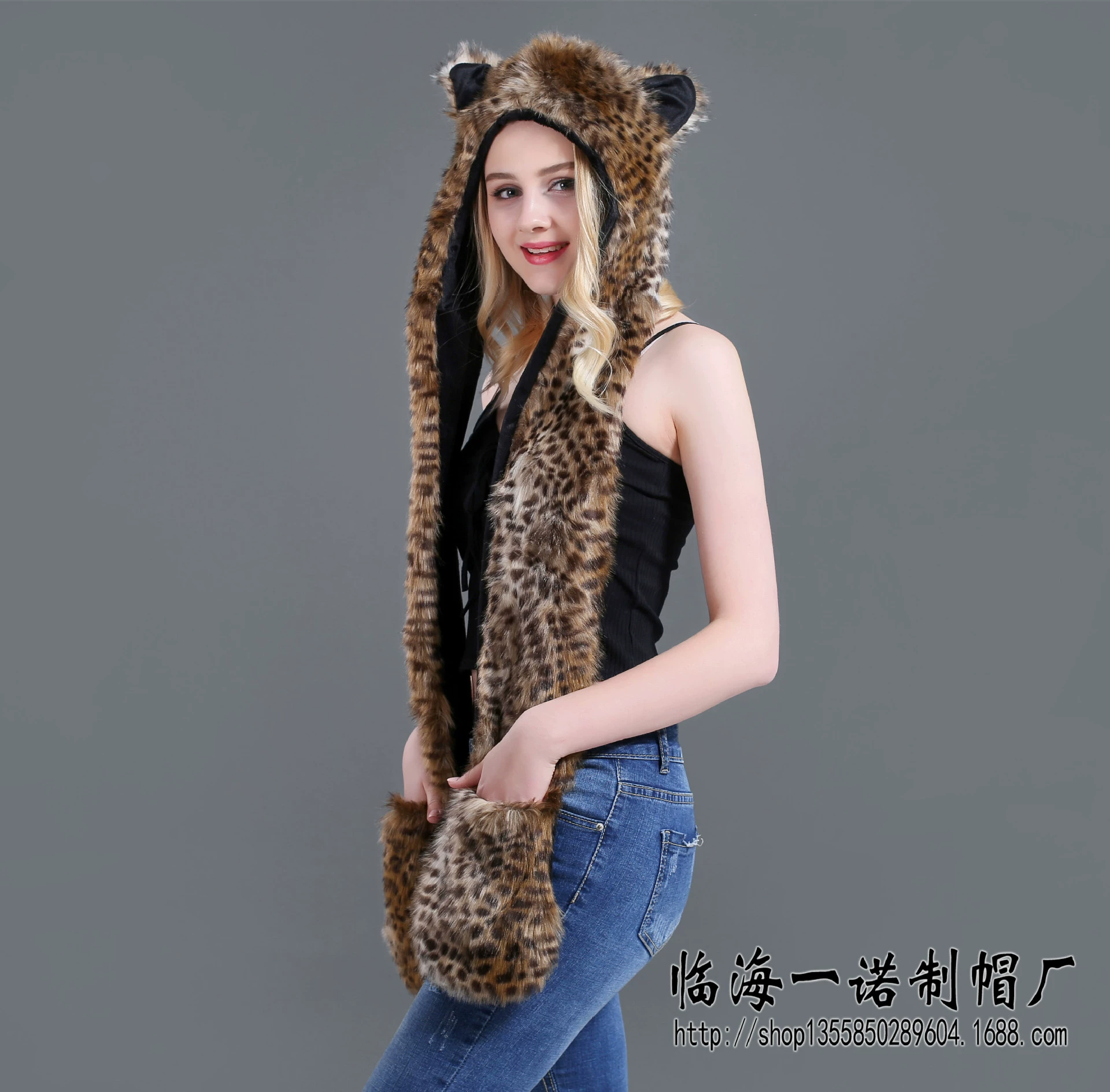 Winter Cartoon Hat, Scarf & Gloves Set (Speed Tong) — One Size, Multiple Animal Styles