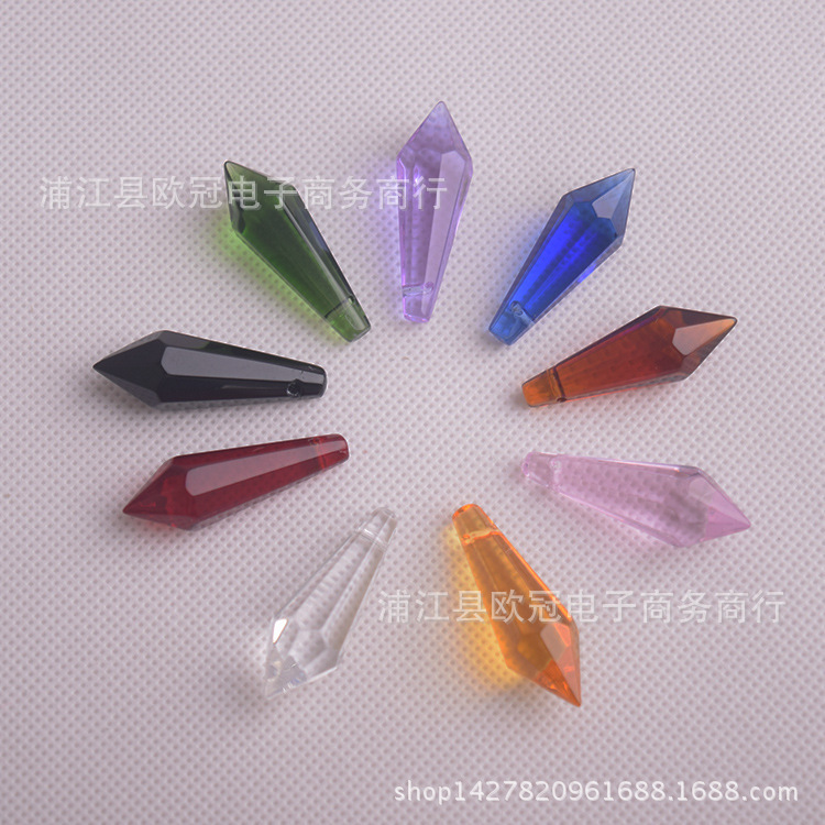 Pointed bead pendant Crystal diy 38mm55mm lighting artificial crystal lamp accessories bead curtain crystal lamp pendant wholesale