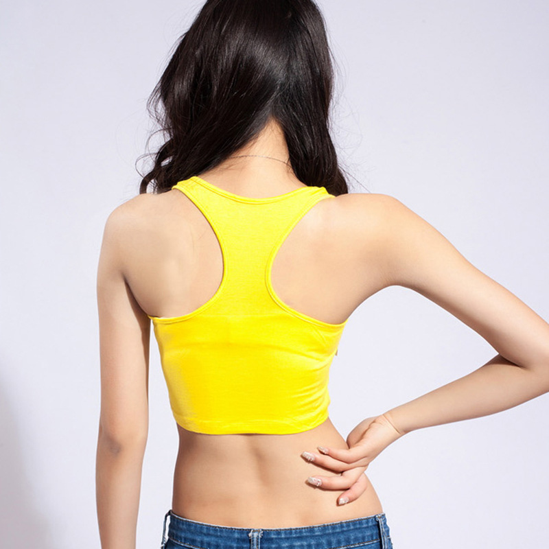 Navel Yoga Short I-shaped Vest Women's Cotton Spring Inner Tight Sexy Bottoming Outer Wear Fitness Top Wholesale