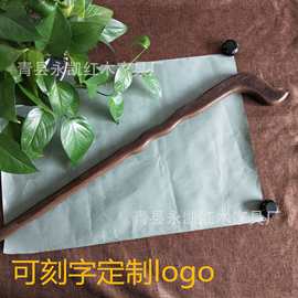 鸡翅木一体拐杖老人防滑红木实木拐棍户外徒步登山轻便木质手棍