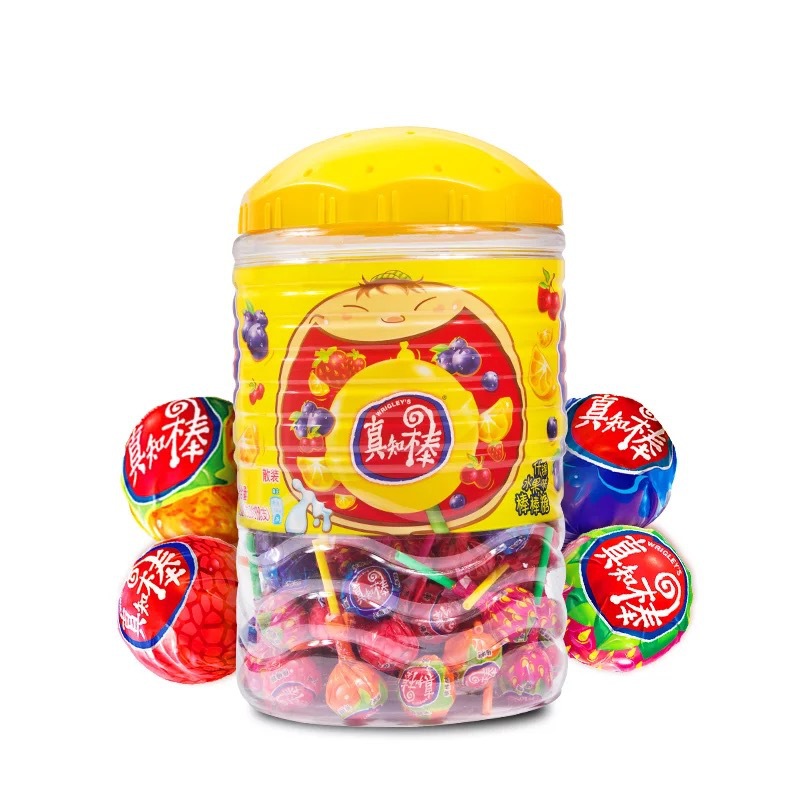 Zhenzhi lollipop 108 PCs fruit candy barrel Christmas children snack candy gift supermarket snack wholesale