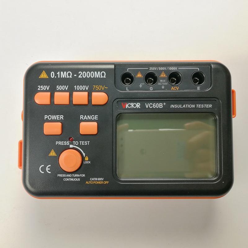 胜利VC60B+ /60D+绝缘电阻测试仪数字摇表兆欧表1000/2500V