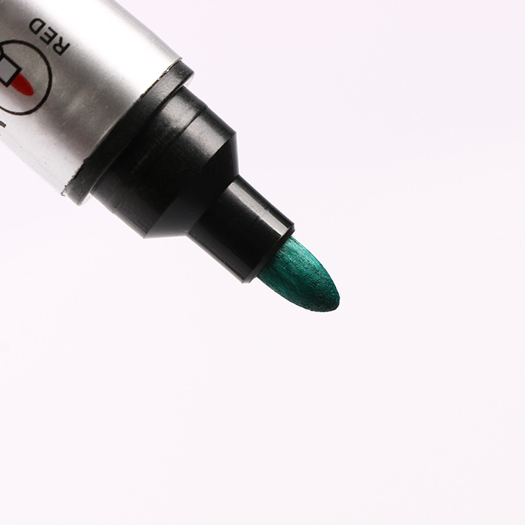 [Dos cabezas] lápiz de pizarra aceitosa de color borrable escritura suave de enseñanza de protección ambiental de oficina marcador de gran capacidad