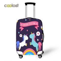 Luggage Cover Digital Printing Dustproof Waterproof Elastic Pull-along Suitcase Protection Cover Thick Unicorn Travel Suitcase Cover