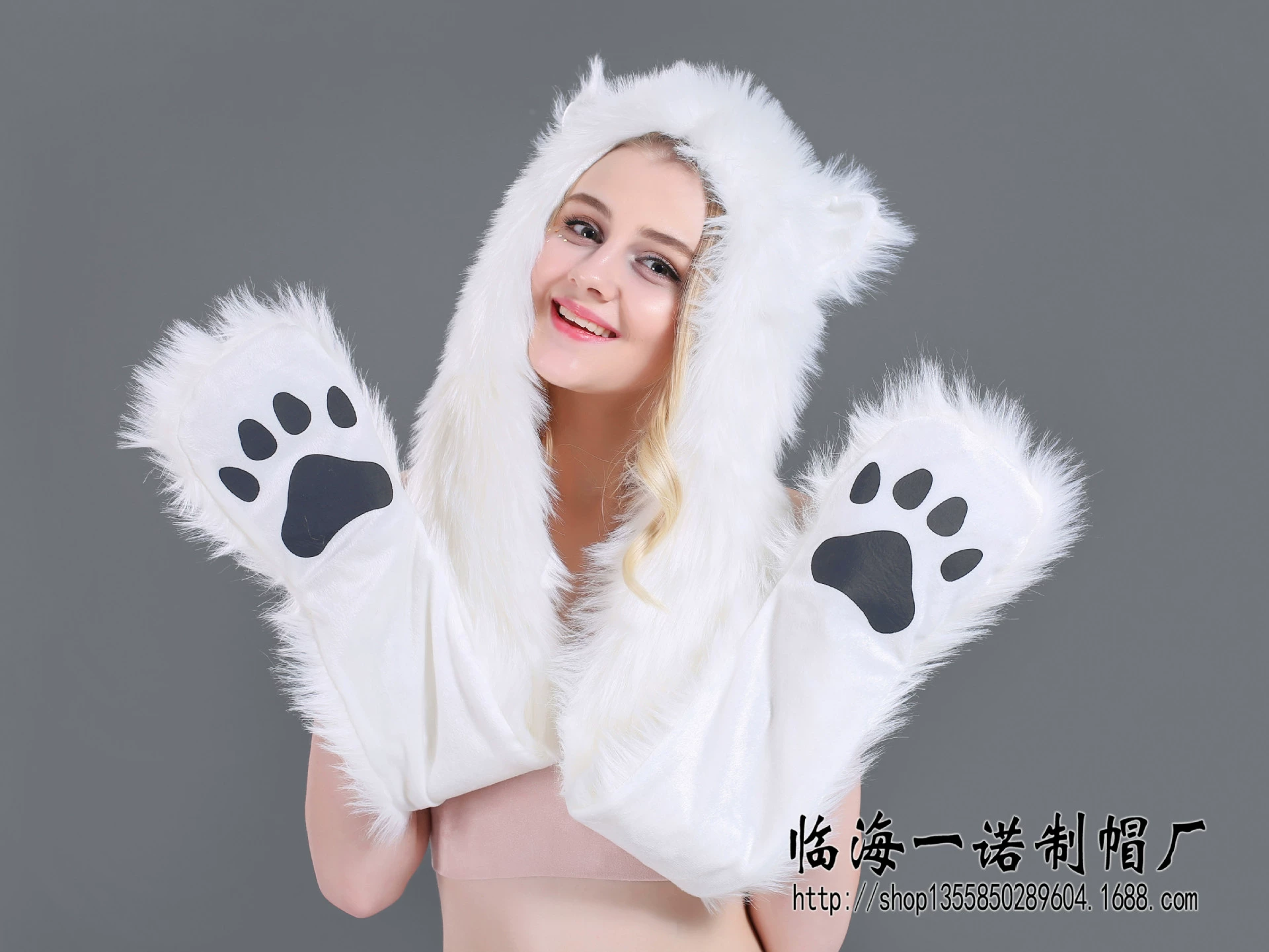 Winter Cartoon Hat, Scarf & Gloves Set (Speed Tong) — One Size, Multiple Animal Styles