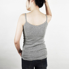 2024 Women's Slim Fit Sexy Heart-Shaped Double V-Neck Backless Cotton Base Layer Camisole Spring Innerwear—Factory Wholesale