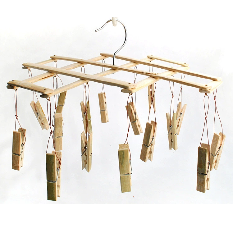 Т бамбук 16 клип сушилка многофункциональные брюки стойку полотенце носки клип