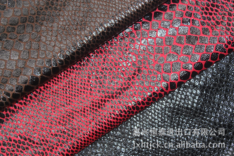 现货经编麂皮绒烫金面料 鞋子玩具布料 DIY手工服装面料