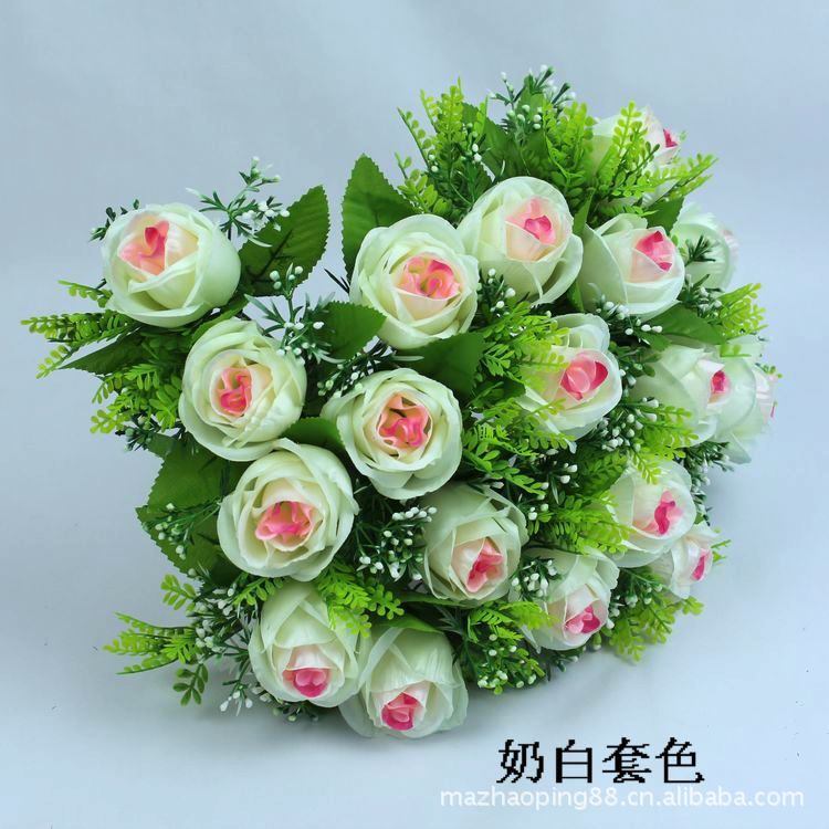 Yiwu pantalla fábrica de flores de seda de la boda artificial flor artificial Rosa 18 princesa Rosa artificial novia celebración de la flor