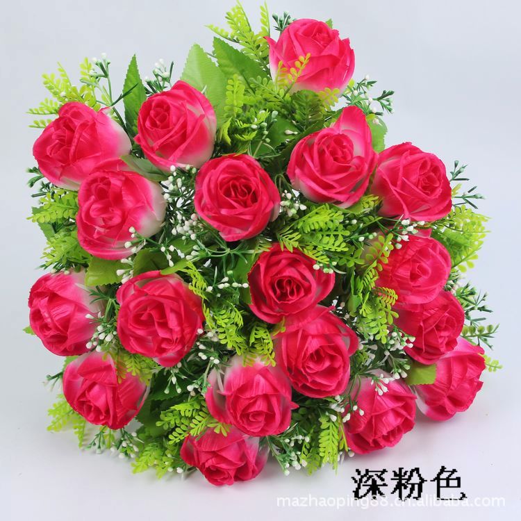 Yiwu pantalla fábrica de flores de seda de la boda artificial flor artificial Rosa 18 princesa Rosa artificial novia celebración de la flor