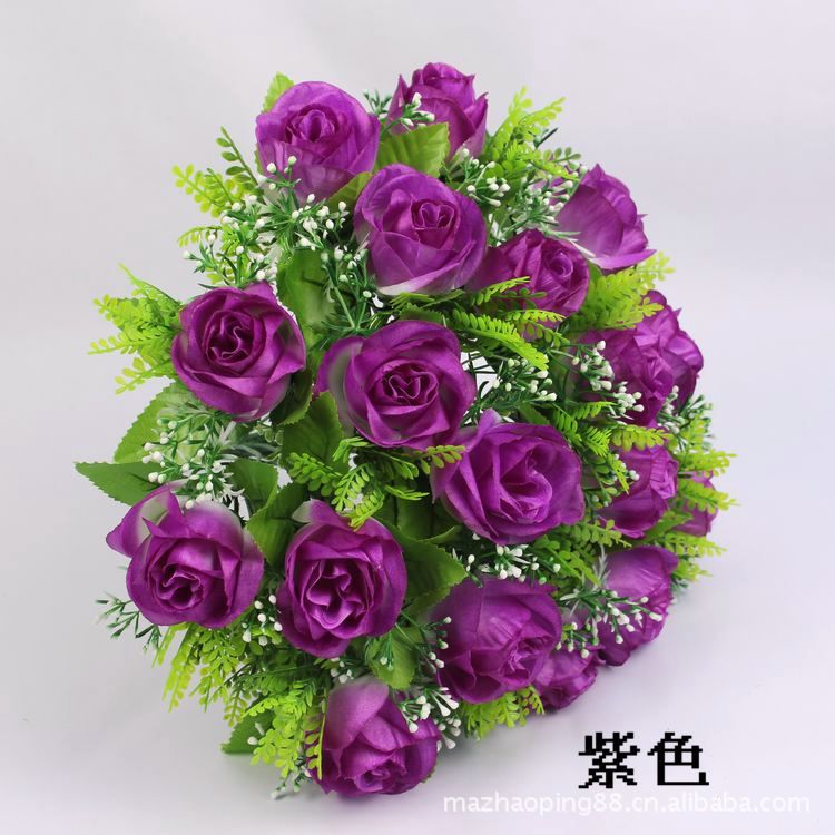 Yiwu pantalla fábrica de flores de seda de la boda artificial flor artificial Rosa 18 princesa Rosa artificial novia celebración de la flor