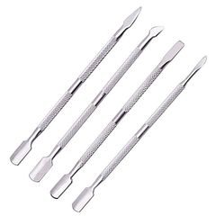 Nail Art Tools Set, 4-Piece Manicure Set, Dead Skin Hook, Metal Pusher, Nail Polish Remover Tools - Total 58g