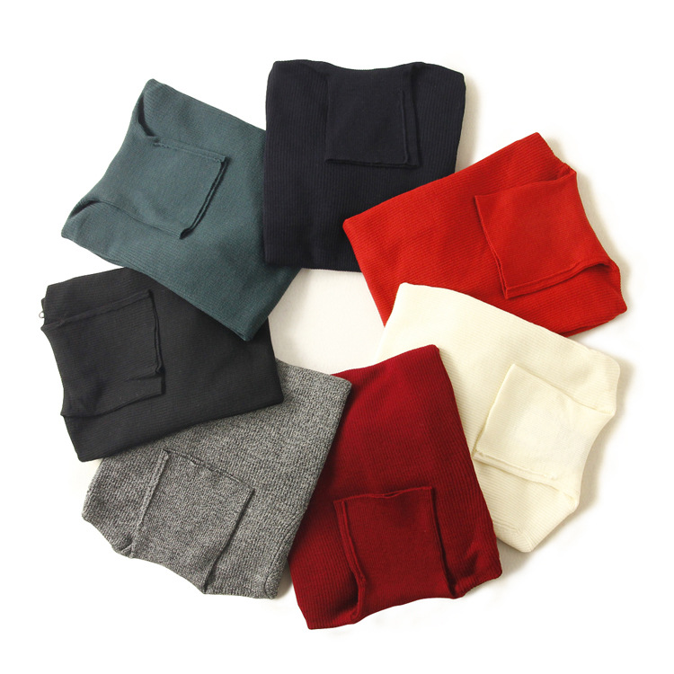 细腻精纺高领修身打底羊毛衫美丽奴罗纹针织衫女秋冬一件代发