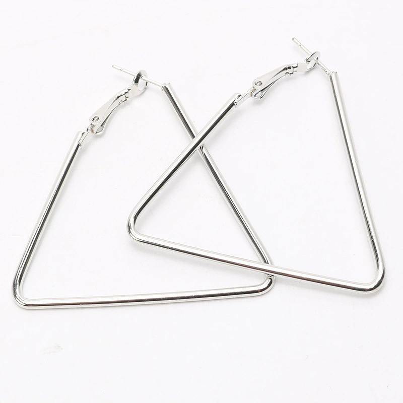 Exaggerated Love-Shaped Hoop Earrings, Metal Large 50 mm, 6 Styles, Lightweight 11 g