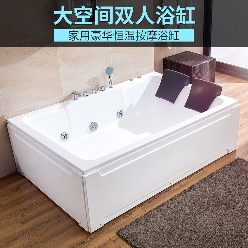 Rongchen baño surf masaje temperatura constante independiente burbuja pareja doble bañera hotel para adultos bañera de acrílico