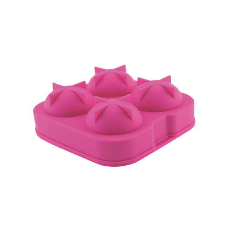 四孔硅胶冰球模 硅胶冰球 现有模具硅胶冰球 直径45MM冰球模