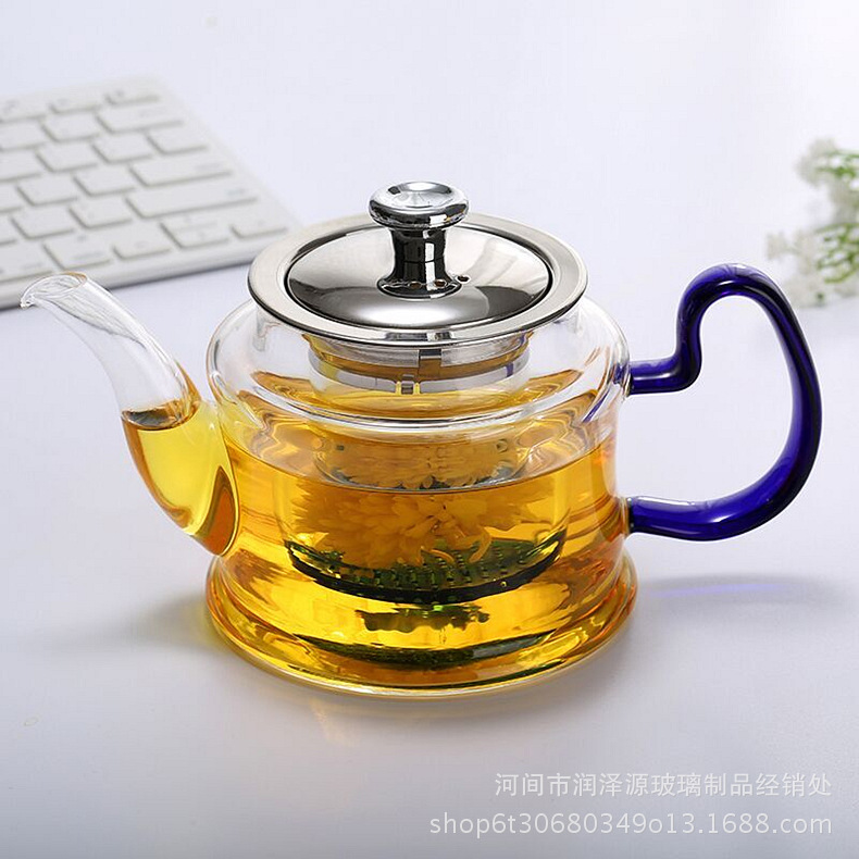 功夫茶具厂家批发花茶壶泡茶壶加厚公道杯高硼硅玻璃茶具玻璃茶壶