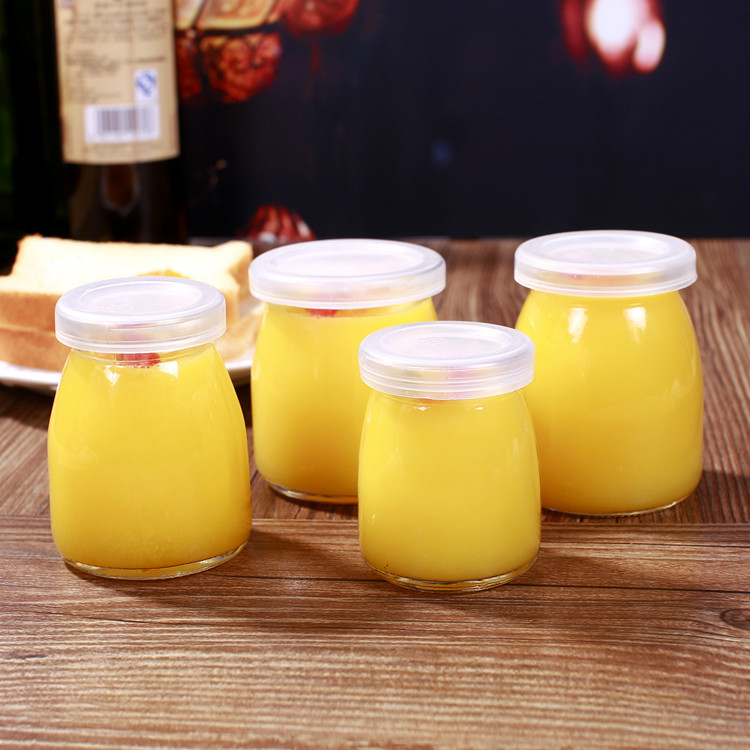 时尚简约加厚布丁玻璃瓶小布丁瓶奶瓶酸奶玻璃瓶燕窝瓶外带瓶