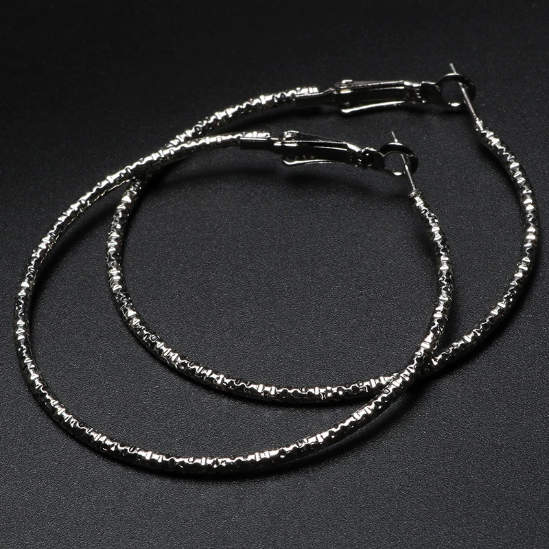 Exaggerated Love-Shaped Hoop Earrings, Metal Large 50 mm, 6 Styles, Lightweight 11 g