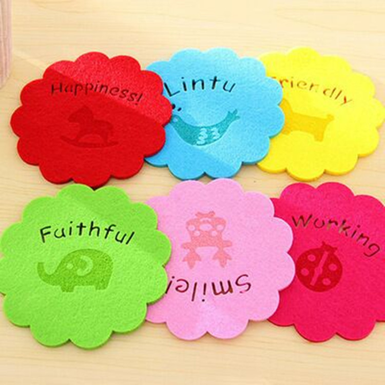 厂家批发毛毡杯垫2020年纪念品杯垫 超市赠品毛毡促销杯垫