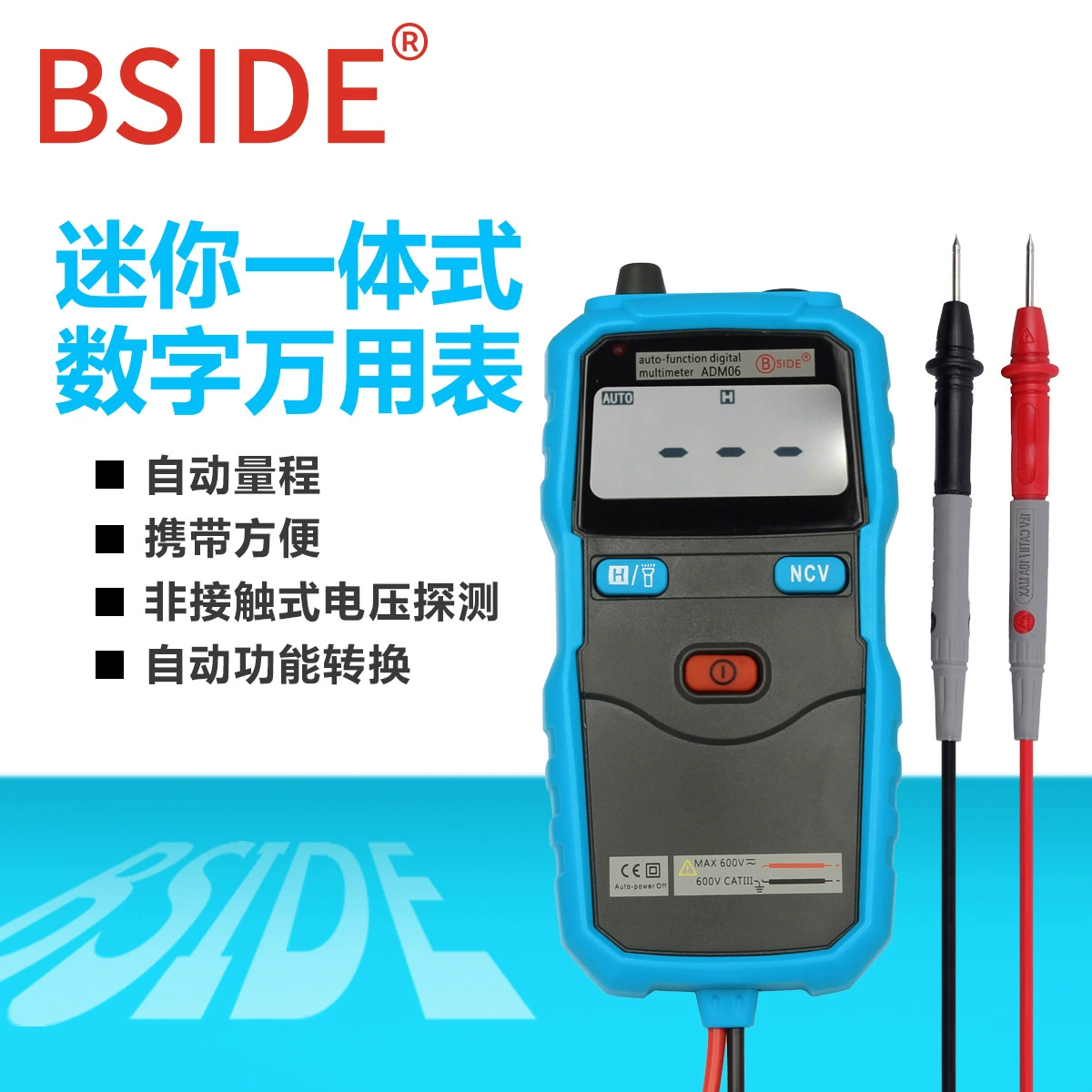 BSIDE ADM06 2000-словный мини-универсальный цифровой мультиметр с автоматическим переключением диапазонов