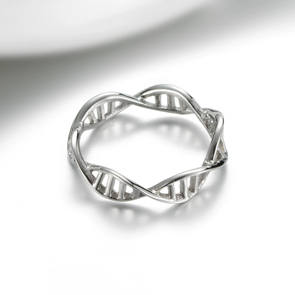 (), DNA-модель, золотое кольцо из нержавеющей стали, украшение с хвостиком, аксессуар, розовое золото, простой и элегантный дизайн