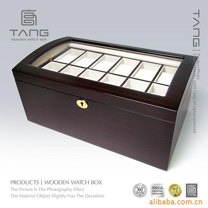 唐邦木业 钢琴漆木制自动机械表盒手表收藏收纳盒手表箱WB338