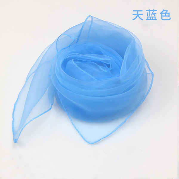 Pure color chiffon small silk scarf changes performed dance new…