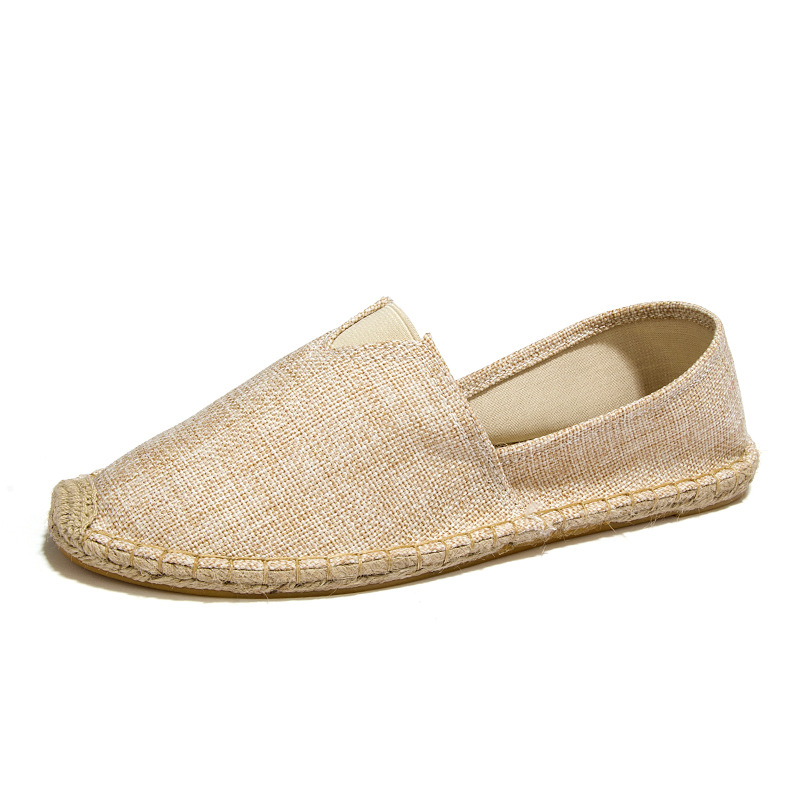 Summer straw cloth espadrilles for men and women