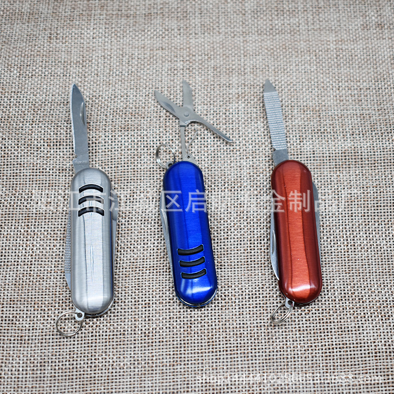 1多功能工具小三开小刀3开迷你折叠军刀广告礼品户外野营工具