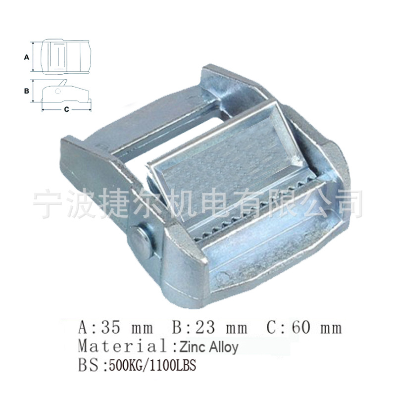 黑色压扣 1.5英寸 捆绑带用 简易按压耐用 出口品质 锌合金材料