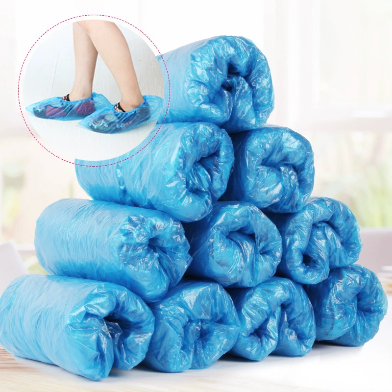 Disposable PE Shoe Covers, Thickened Waterproof Polyethylene, 15×37 cm, 100 pcs Pack Options