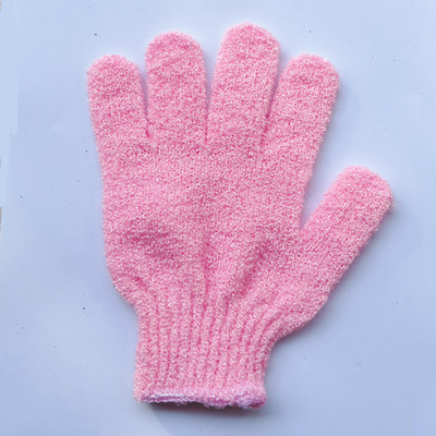 Venta al por mayor de baño de cinco dedos guantes de baño de nylon Toalla de baño de niños Toalla de baño de burbujas de colores