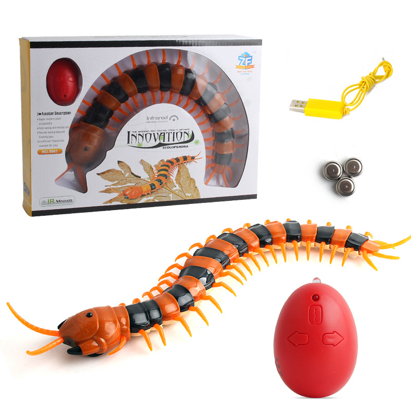 Transfronterizo DE LOS NIÑOS eléctrico inalámbrico de control remoto de simulación ciempiés escorpión escarabajo araña parodia animal modelo de juguete