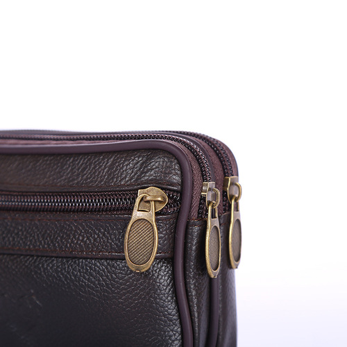 Manufacturer wholesale men's new waterproof mobile phone belt bag, leather belt, multifunctional coin key bag for the elderly