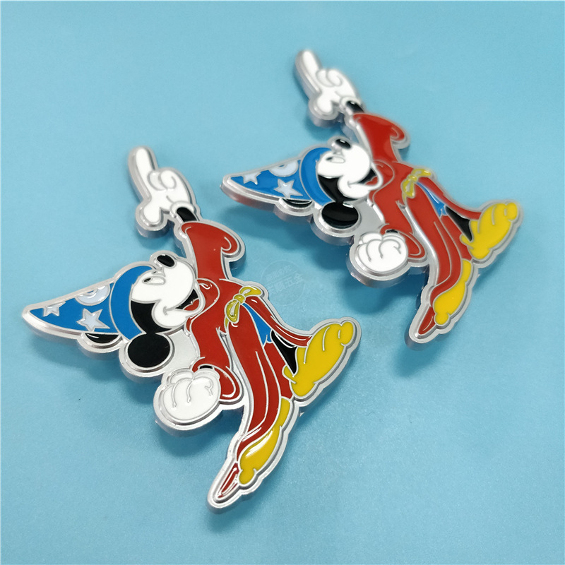 金属锁螺丝标牌 锌合金软珐琅工艺卡通人物箱包标牌