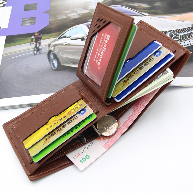 Nueva cartera de los hombres corto triángulo piedra patrón de gran capacidad de la moda de Corea cartera multi-tarjeta de la cartera al por mayor