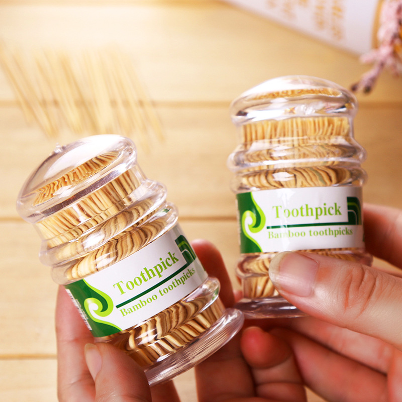 牙签盒竹牙签 一次性双头牙签便携细牙签酒店家用宝塔牙签批发