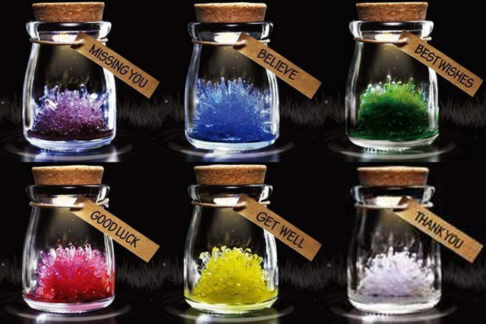 Wish Crystal Elf Новеллы игрушки DIY Sonic Crystal Золотое дерево, вода, вода, вода и земля Супер романтическая бутылка желаний без света