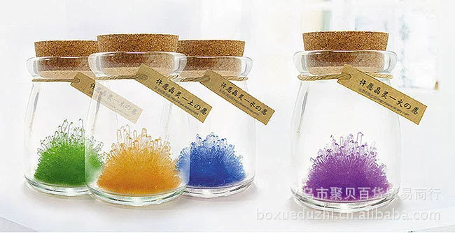 Wish Crystal Elf Новеллы игрушки DIY Sonic Crystal Золотое дерево, вода, вода, вода и земля Супер романтическая бутылка желаний без света